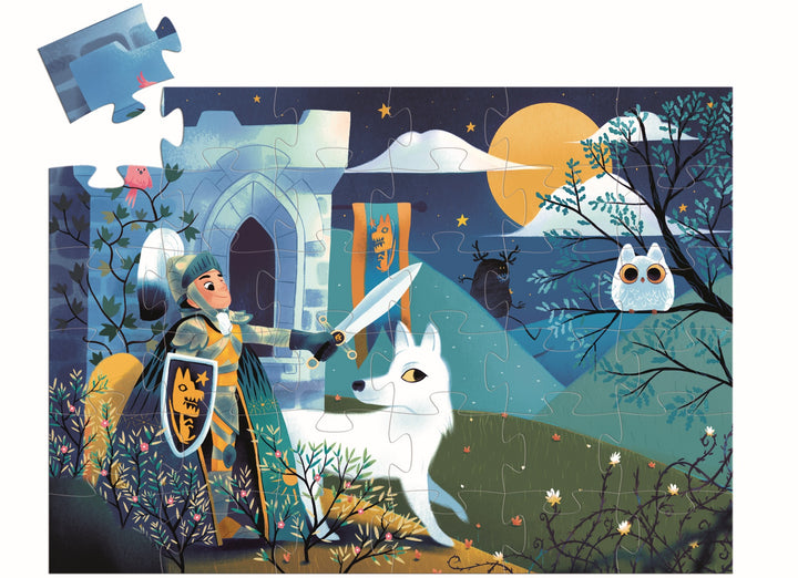 Djeco Silhouette Puzzle - The Full Moon Knight (36 pieces)