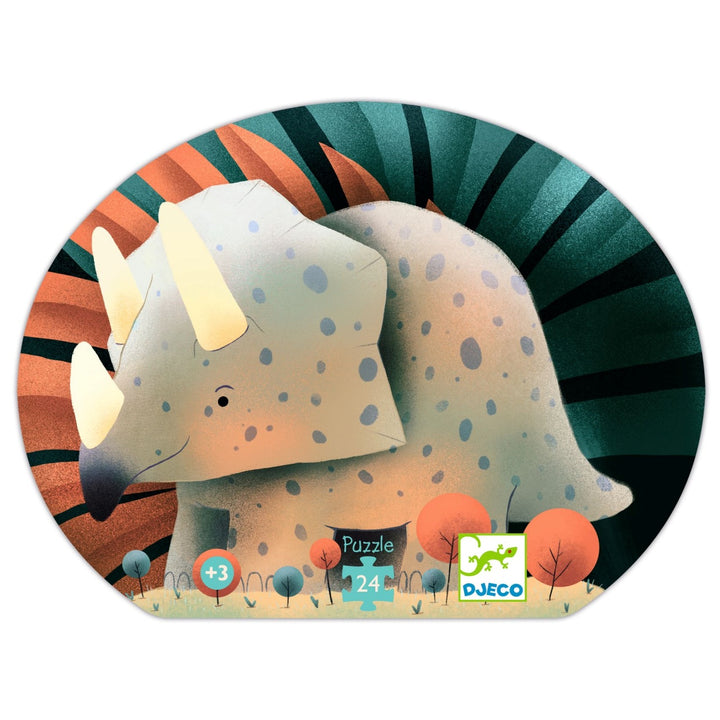 Djeco Silhouette Puzzle - Teo the Dino (24 pieces)