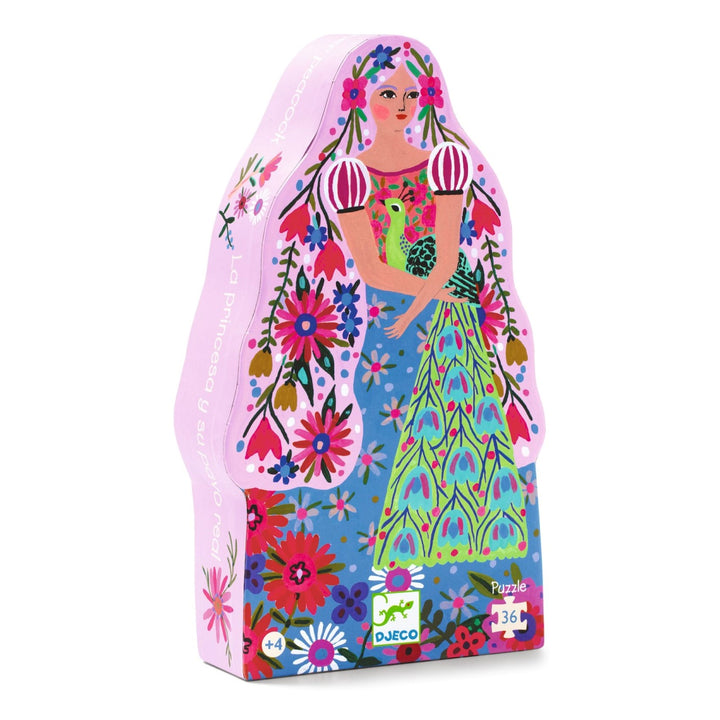 Djeco Silhouette Puzzle - The Princess and her Peacock (36 pieces)
