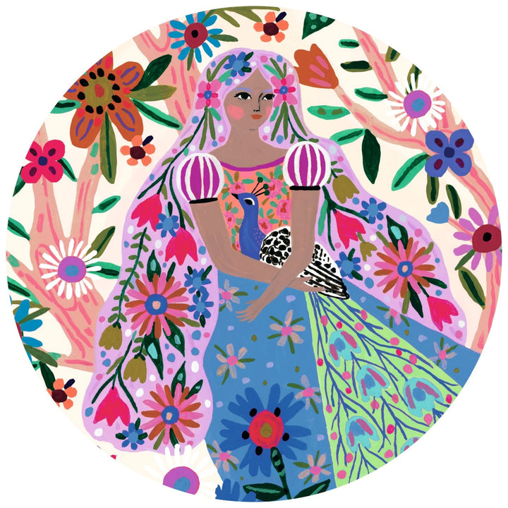 Djeco Silhouette Puzzle - The Princess and her Peacock (36 pieces)