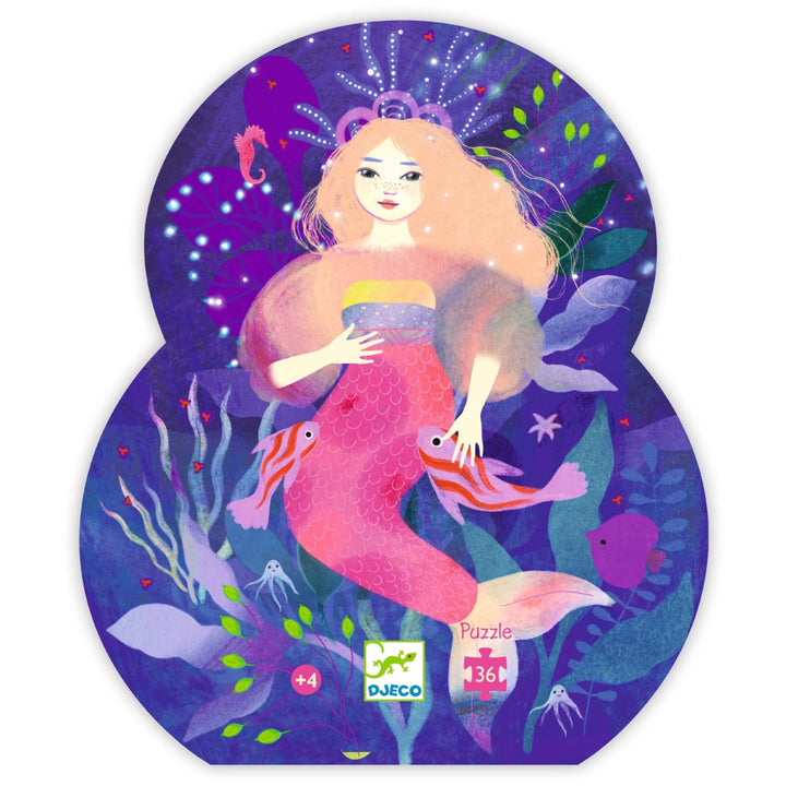 Djeco Silhouette Puzzle - Ella, the Mermaid