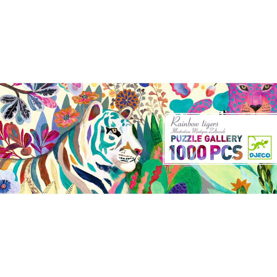 Djeco Puzzle Gallery Rainbow Tigers 1000 pieces