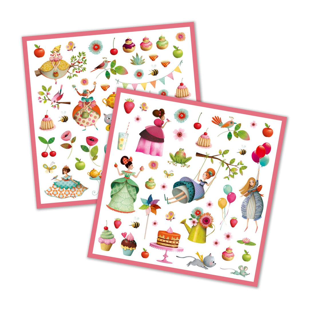 Djeco Stickers - Princess Tea Party
