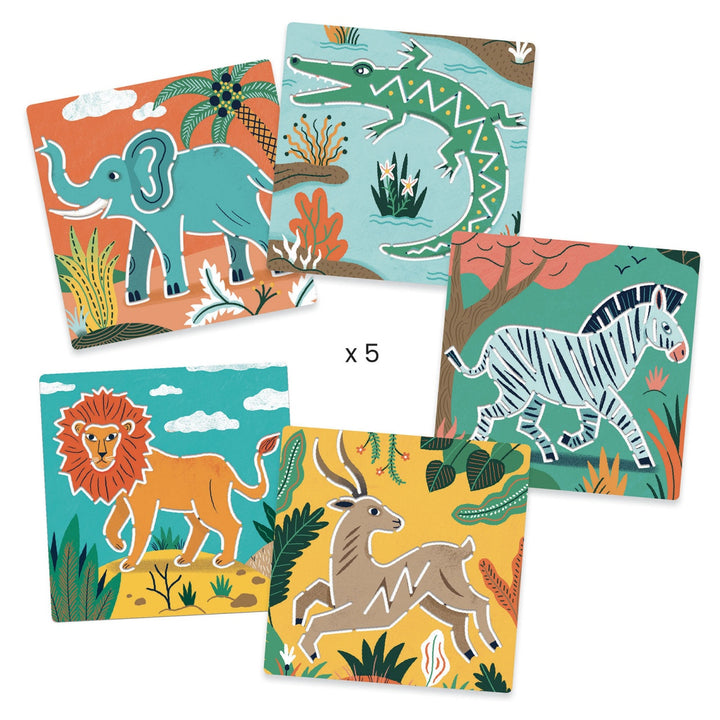 Djeco Stencils - Wild Animals
