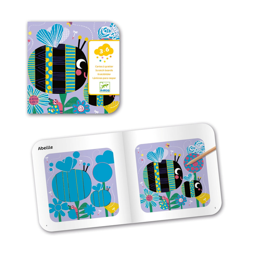 Djeco Scratch cards for Little Ones - Bugs