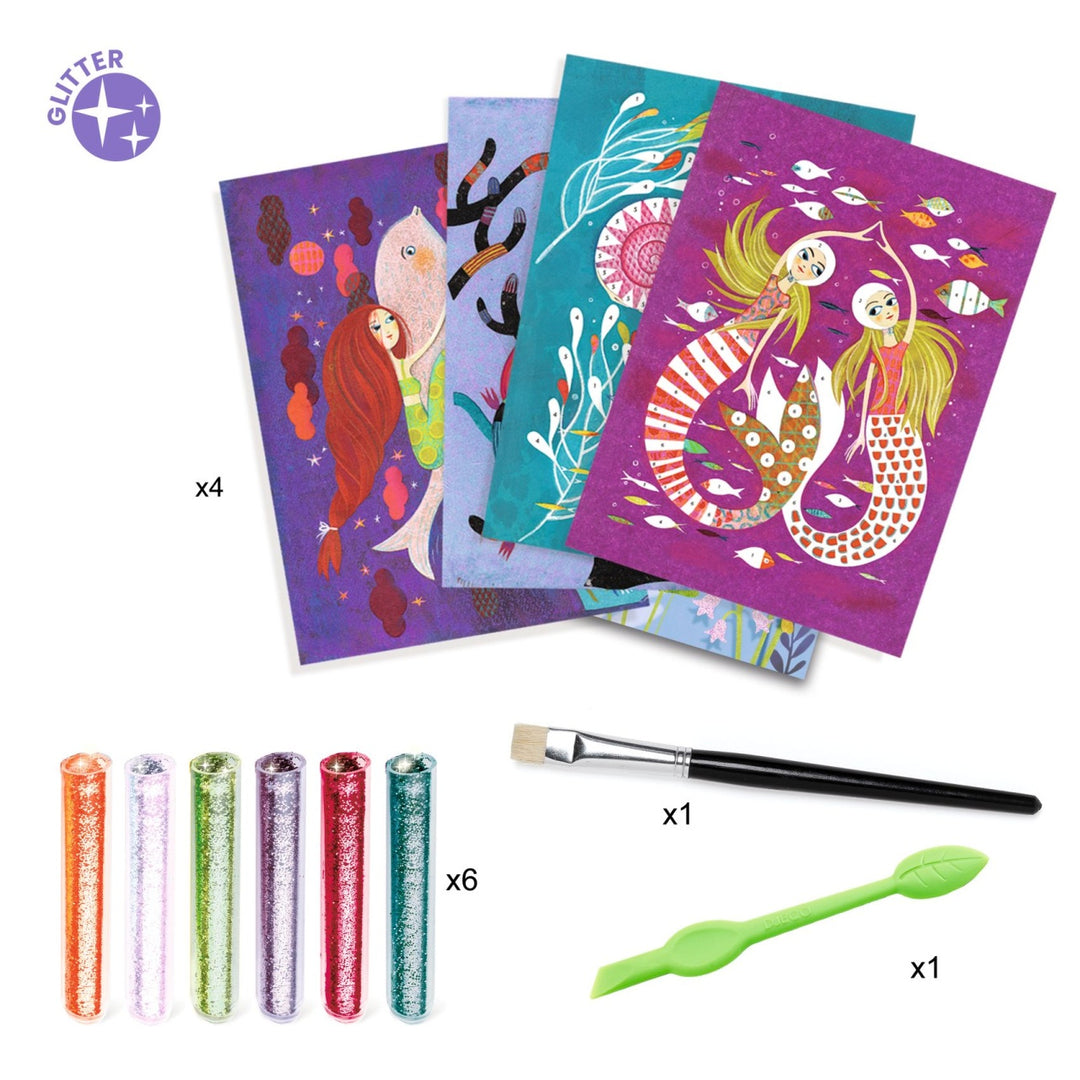 Djeco Glitter Boards Mermaid Lights