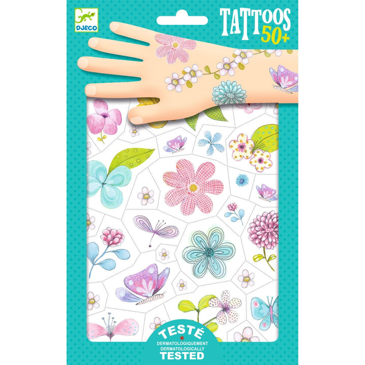 Djeco Tattoos - Fair Flowers of the Field Glitter