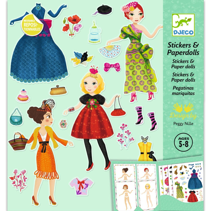 Djeco Stickers and Paper Dolls Massive Fashion