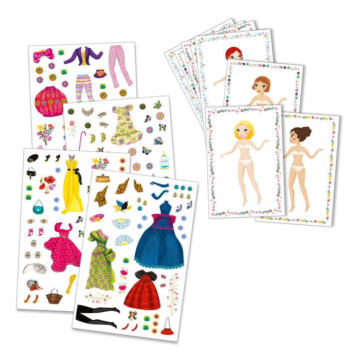 Djeco Stickers and Paper Dolls Massive Fashion