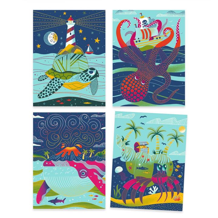 Djeco Scratch Board - Topsy-Turvy