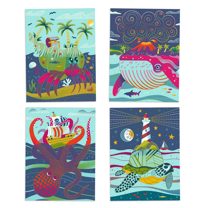 Djeco Scratch Board - Topsy-Turvy