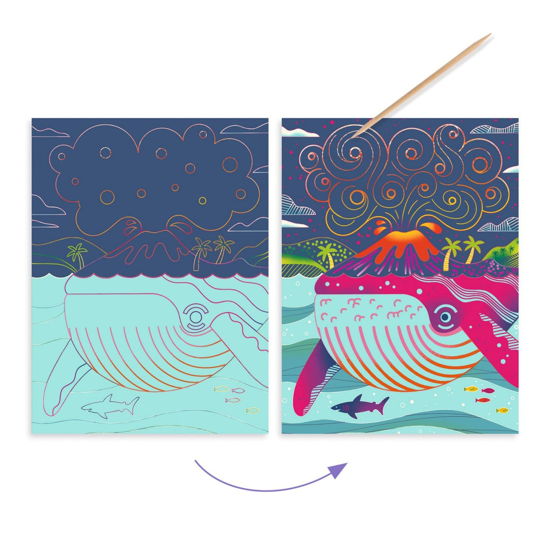 Djeco Scratch Board - Topsy-Turvy