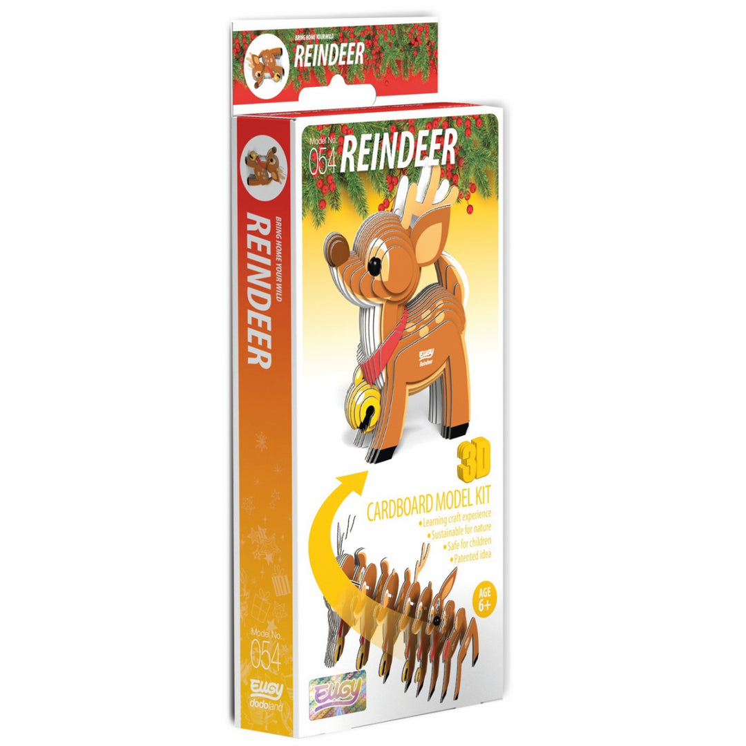 Eugy Reindeer 3D Cardboard Model Kit