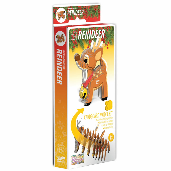 Eugy Reindeer 3D Cardboard Model Kit