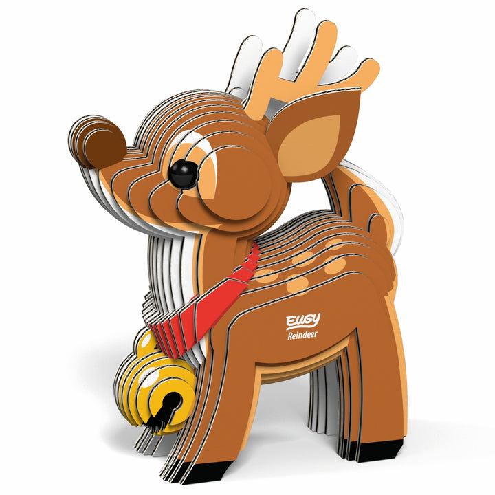 Eugy Reindeer 3D Cardboard Model Kit
