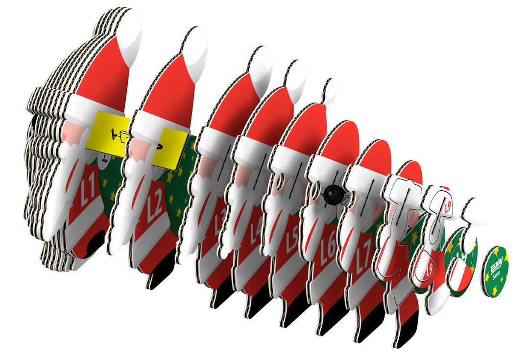 Eugy Santa 3D Cardboard Model Kit