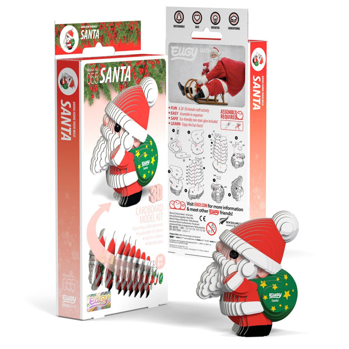 Eugy Santa 3D Cardboard Model Kit