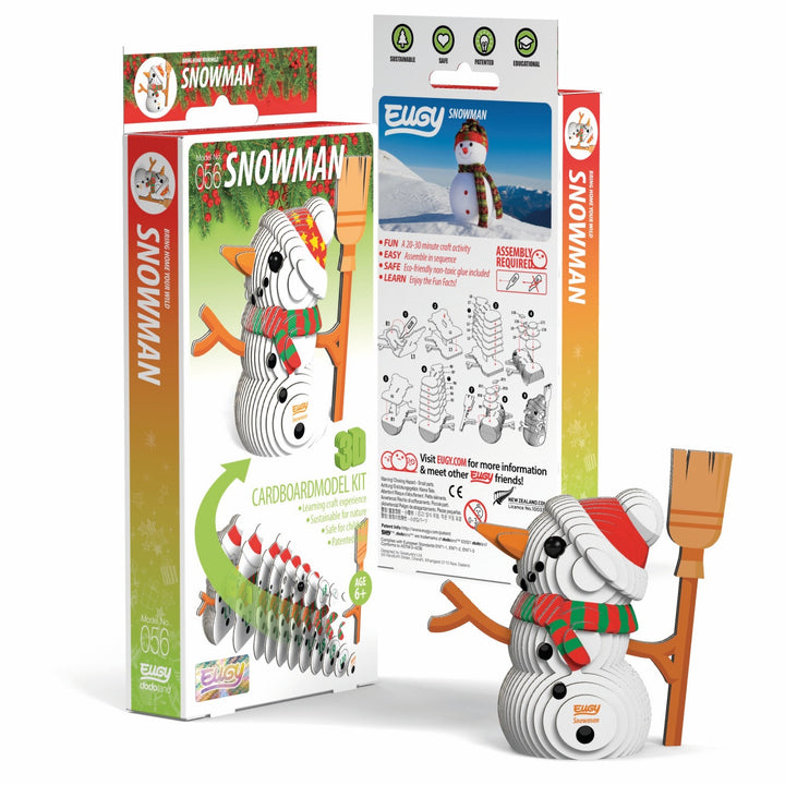 Eugy Snowman 3D Cardboard Model Kit