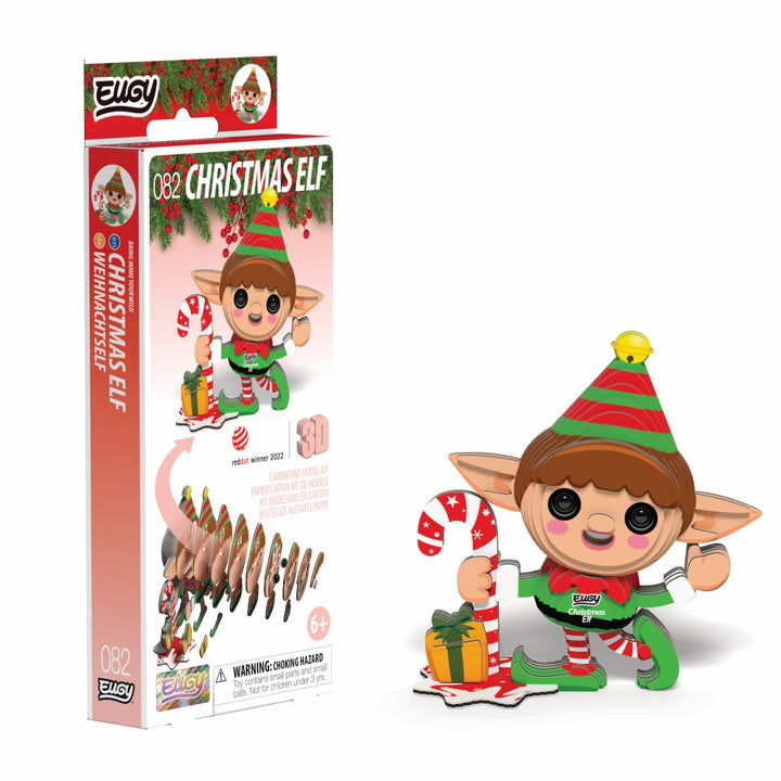 Eugy Christmas Elf 3D Cardboard Model Kit
