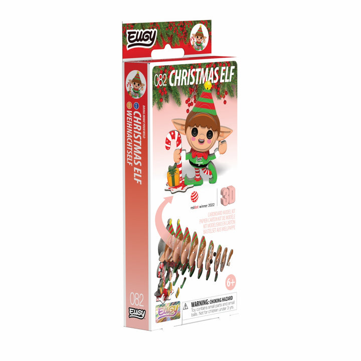 Eugy Christmas Elf 3D Cardboard Model Kit