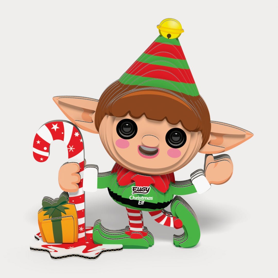 Eugy Christmas Elf 3D Cardboard Model Kit