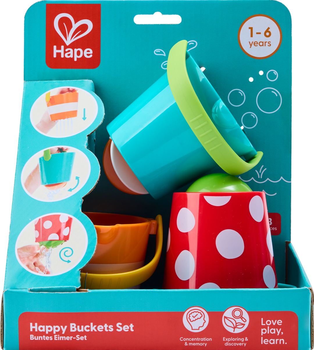 Hape Bath Toys - Happy Buckets Set