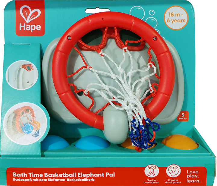 Hape Bath Time - Basketball Elephant Pal