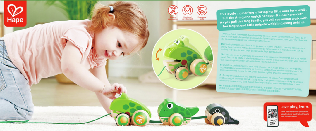 Pull-Along Frog Family