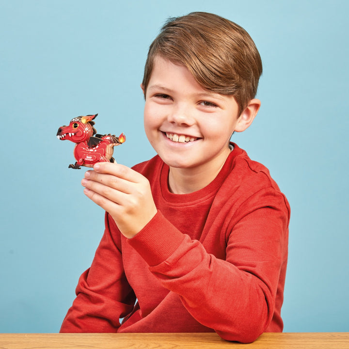 Eugy Red Dragon 3D Cardboard Model Kit