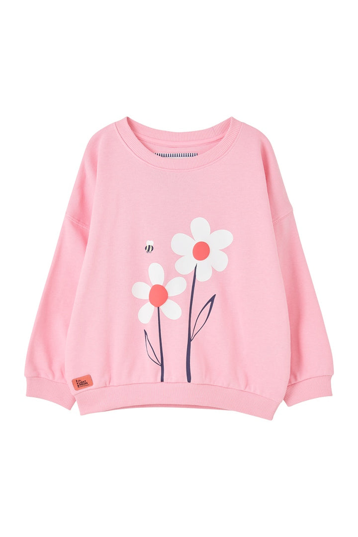 Lighthouse Flora Sweatshirt - Dusky Pink &amp; Flowers