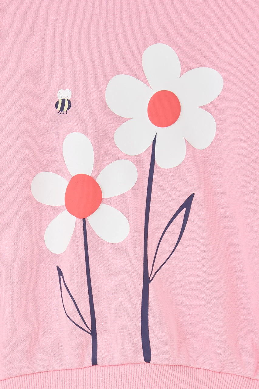 Lighthouse Flora Sweatshirt - Dusky Pink &amp; Flowers