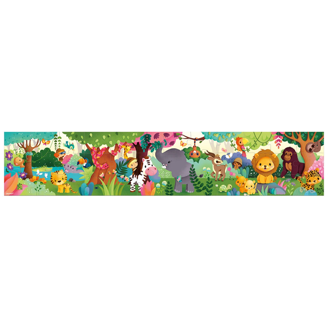 Janod Puzzle Suitcase - Wild Animals (36 pieces)