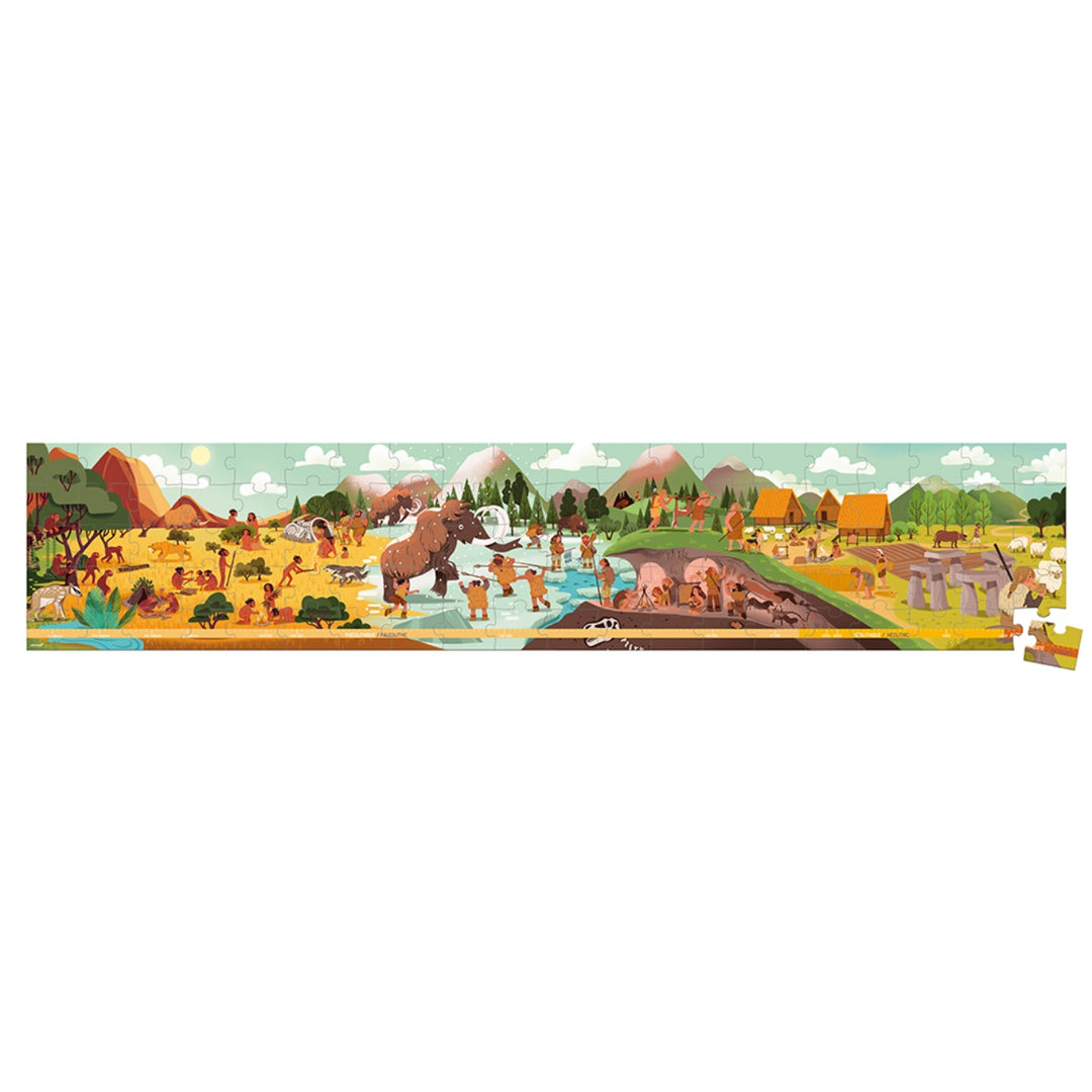 Janod Puzzle Suitcase - Prehistory Frieze (100 pieces)