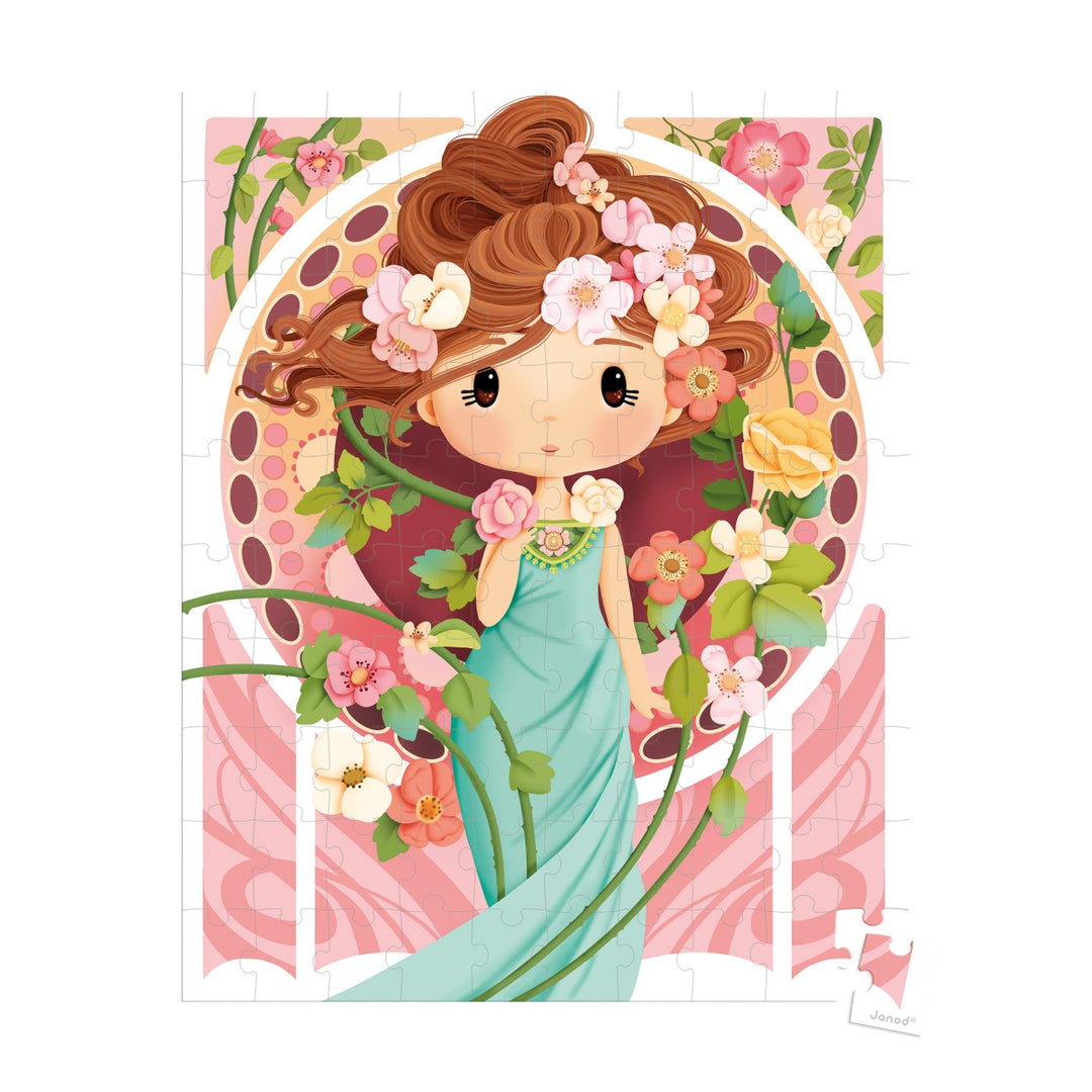 Janod Puzzle Suitcase - Inspired by Mucha (100 pieces)