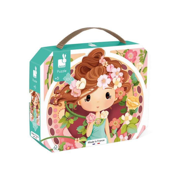 Janod Puzzle Suitcase - Inspired by Mucha (100 pieces)