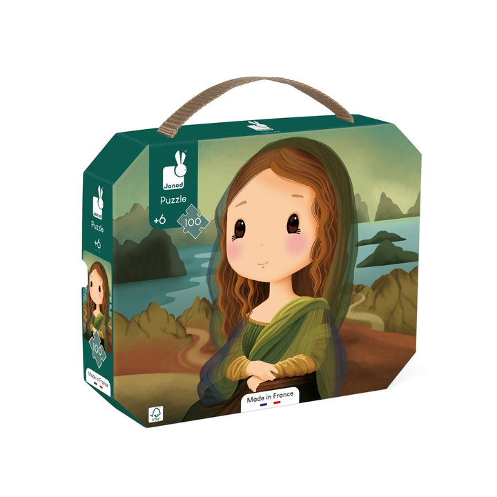 Janod Puzzle Suitcase - Inspired by Leonardo Da Vinci  (100 pieces)