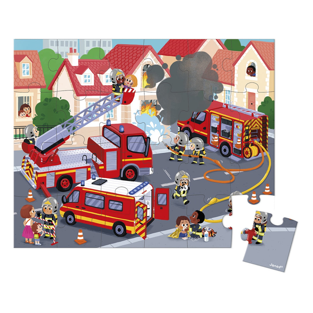 Janod Puzzle Suitcase - Construction Site (36 pieces)