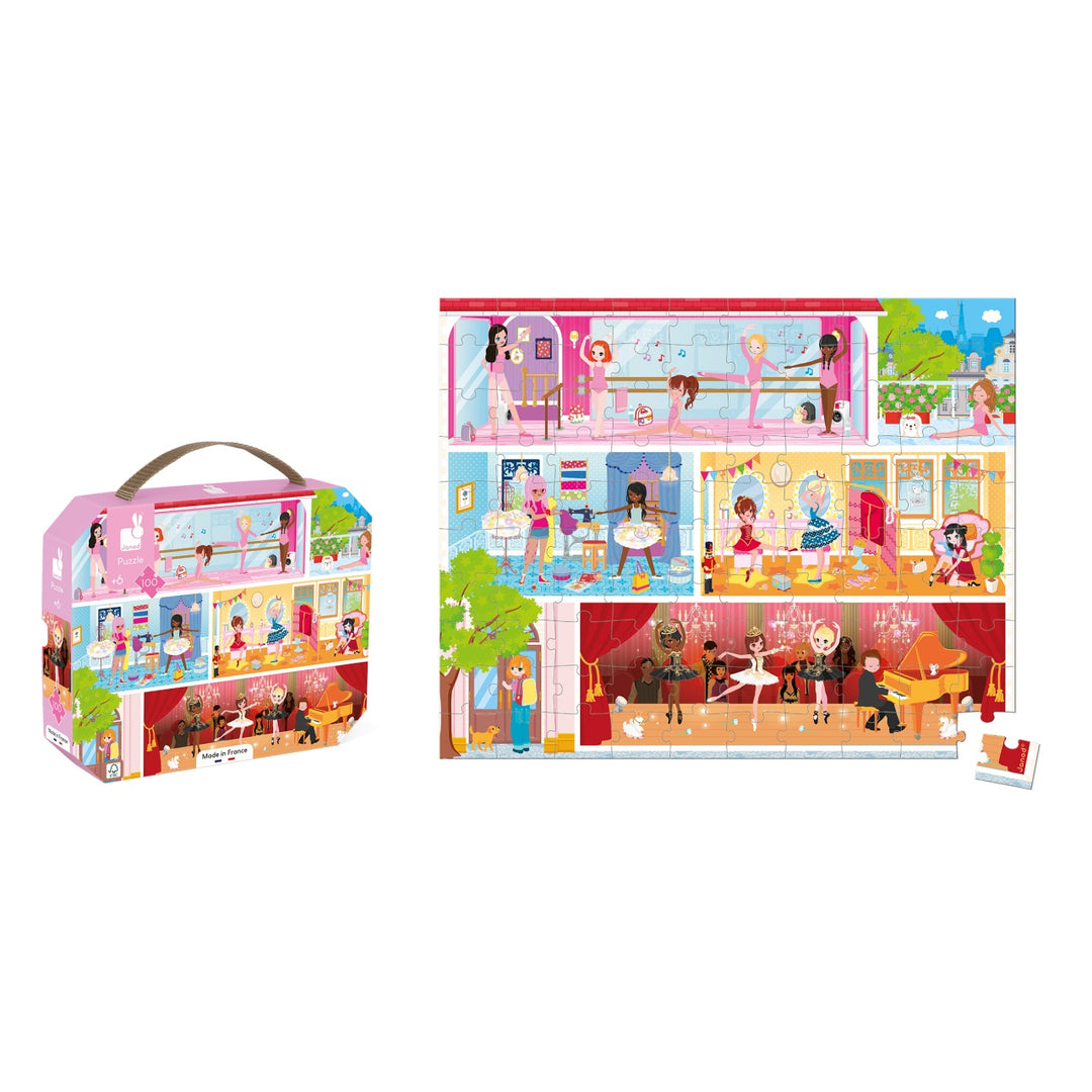 Janod Puzzle Suitcase -  Dance Academy (100 pieces)