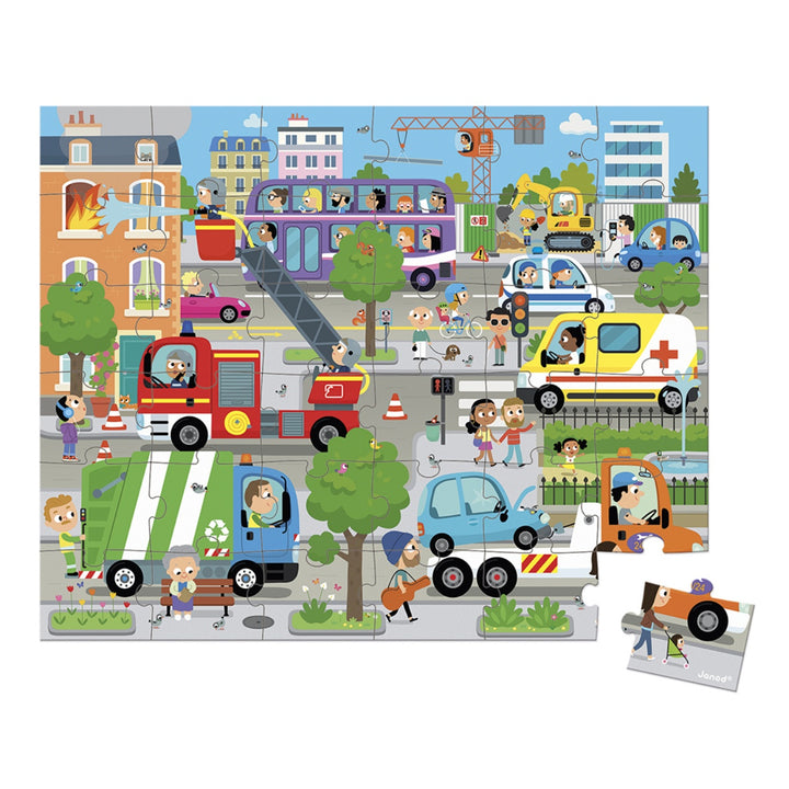 Janod Puzzle Suitcase - City (36 pieces)
