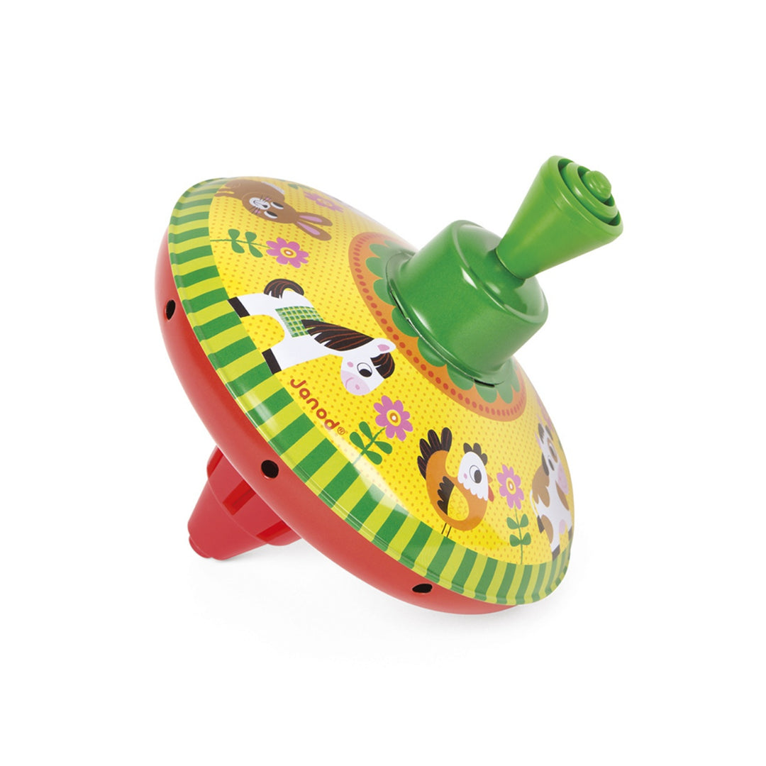 Janod Spinning Top - Farm (assorted)