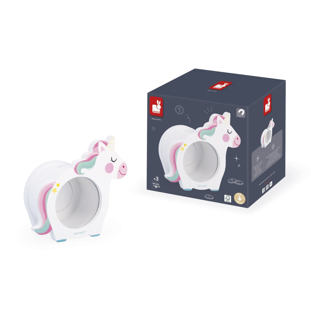 Janod Money Box - Unicorn Piggy Bank