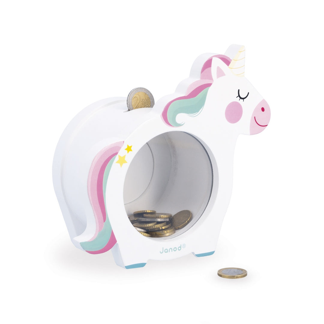 Janod Money Box - Unicorn Piggy Bank