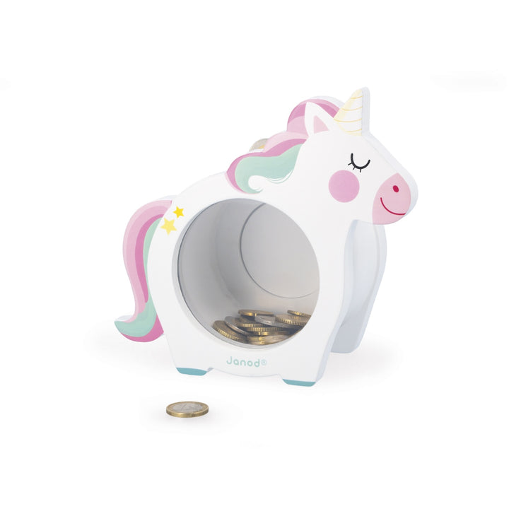 Janod Money Box - Unicorn Piggy Bank