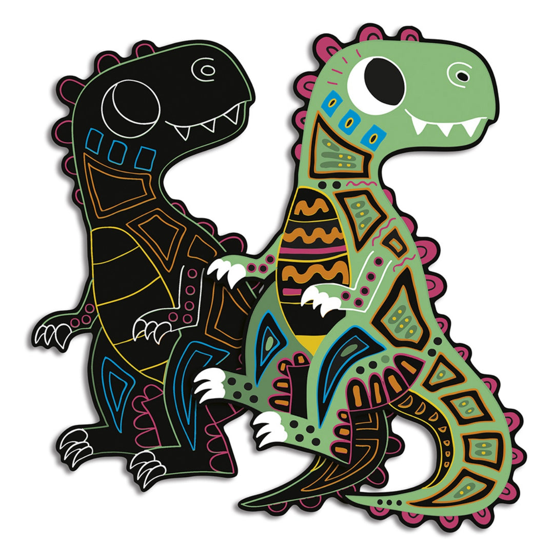 Janod Scratch Art - Dinosaur Silhouettes