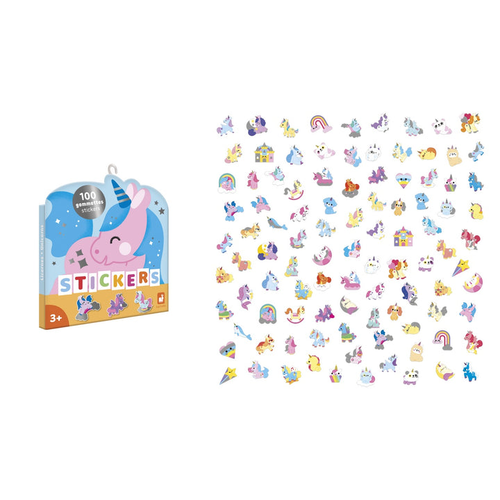 Janod 100 Stickers - Unicorns