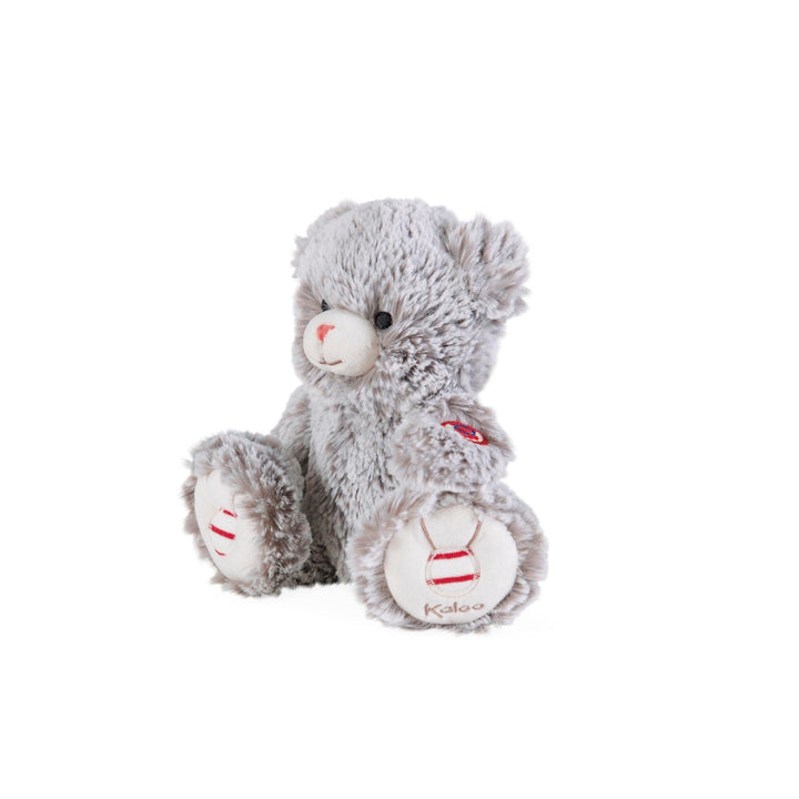 Kaloo Grey Prestige Bear Mae 24cm - Rouge Kaloo