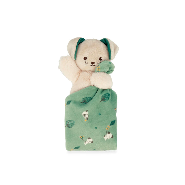 Kaloo Carre Douceur Doudou - Dog Green 17cm