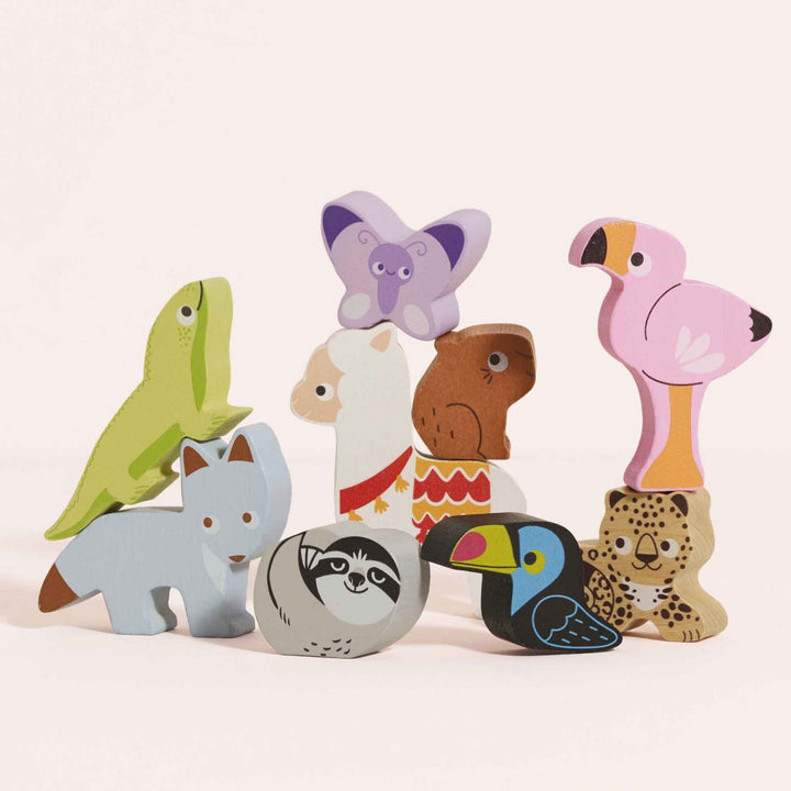 Le Toy Van Stacking Andes Animals with Bag