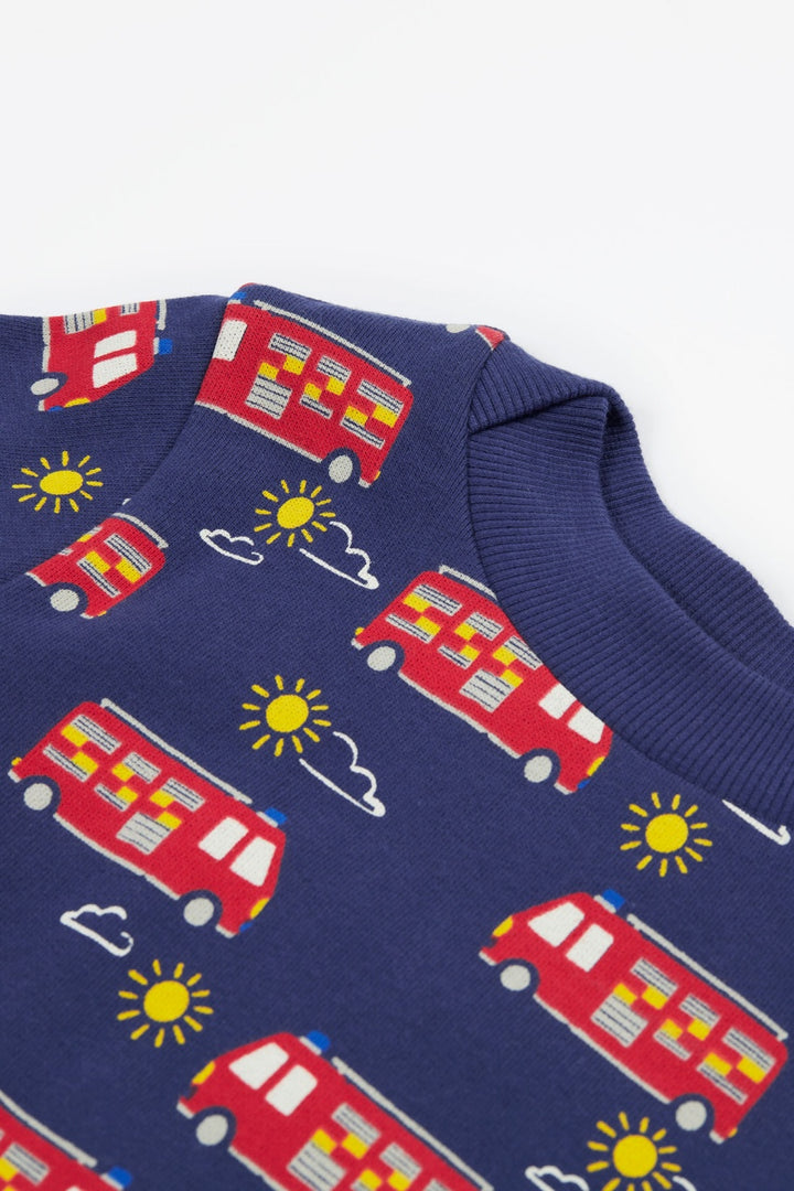Easy On Printed Jumper - Fire Engine