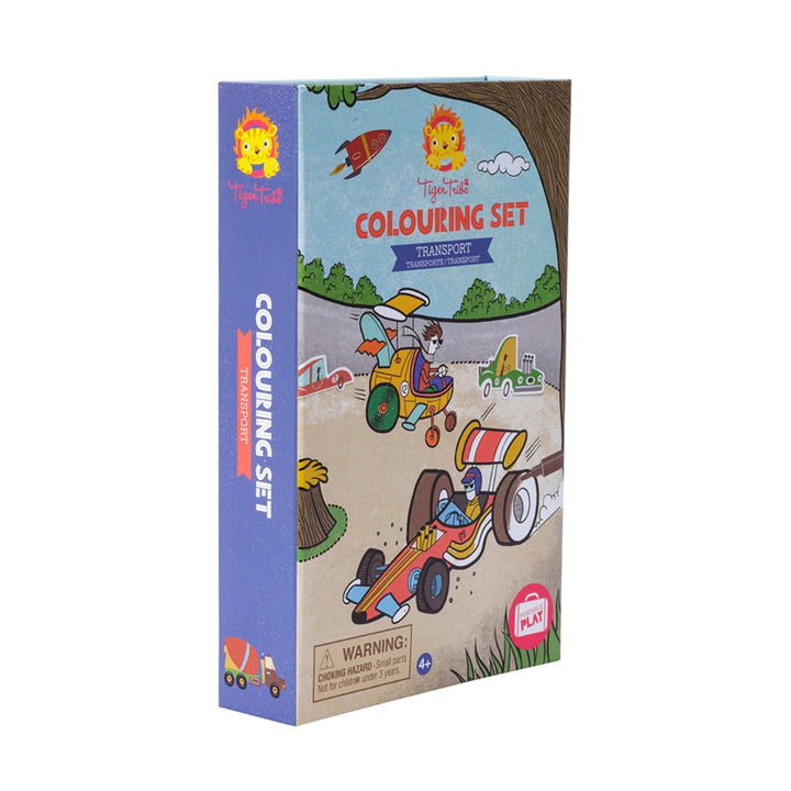 Tiger Tribe Colouring Set - Transport